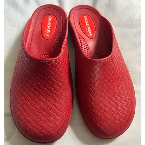Okabashi Shoes Okabashi Womens Size M Slip On Red Clog Garden Mule